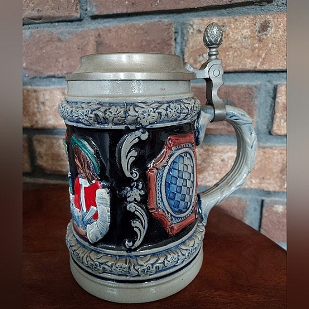 Vintage Zoller & Born West German Pottery Beer Stein